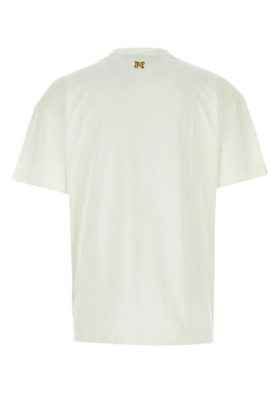 Shop Palm Angels T-shirt In Whitegold