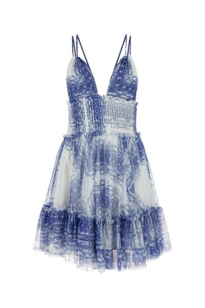 Shop Philosophy Di Lorenzo Serafini Dress In Fantasiaazzurro