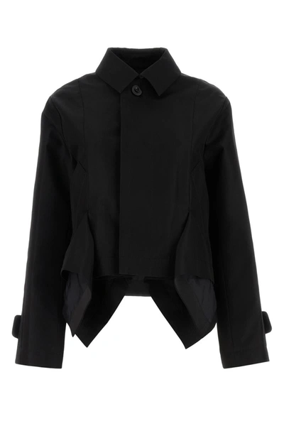 Shop Sacai Trench In Black