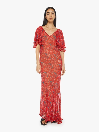 Shop Natalie Martin Ramya Dress Watercolor Vermillion In Red