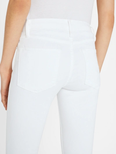 Shop Frame Le High Flare Jeans Blanc Denim In White