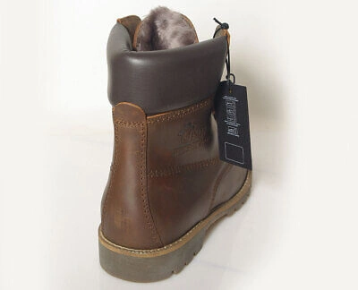 Pre-owned Panama Jack Panama 03 Igloo C11 Ankle Boots Napa Grass Cuero Bark In Braun