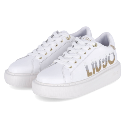 Pre-owned Liu •jo Liu Jo Low Sneaker Kylie 22 Damen Sneaker Glattleder Weiss