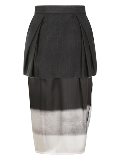Shop Maison Margiela Trompe L'oeil Layered Skirt In Multi