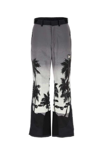 Shop Palm Angels Palm Printed Straight Leg Padded Ski Bottoms In Multi