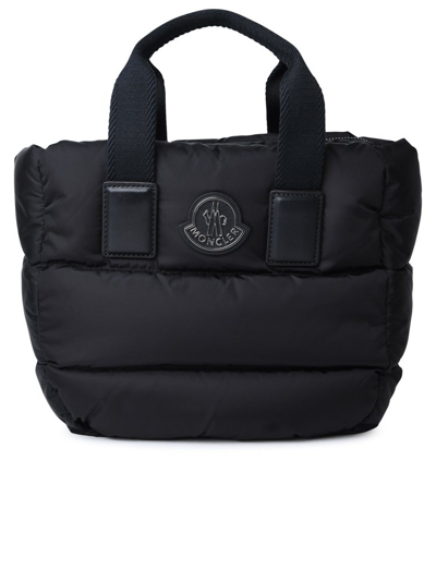 Shop Moncler Logo Patch Puffer Tote Bag In Black