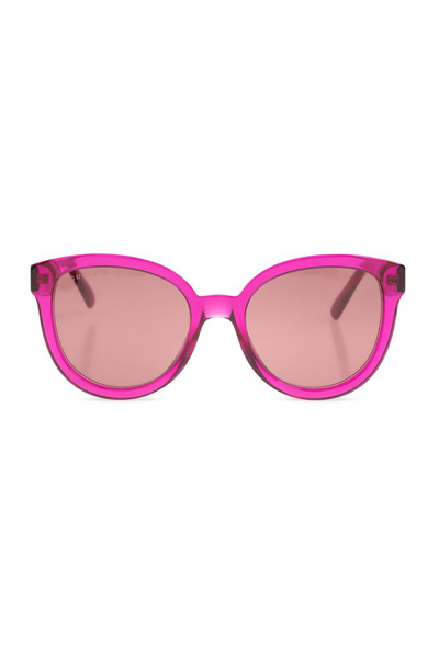 Shop Gucci Eyewear Cat In Pink