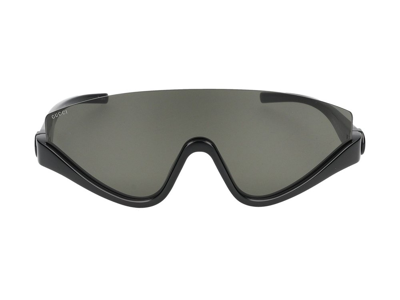 Shop Gucci Eyewear Shield Frame Sunglasses In Black