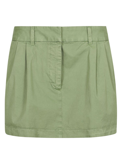 Shop Stella Mccartney Garment Dyed Bubble Skirt In Green