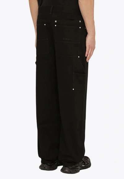 Shop Givenchy Carpenter Straight-leg Jeans In Black