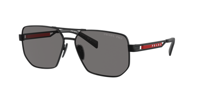 Shop Prada Linea Rossa Man Sunglasses Ps 51zs In Dark Grey Polar