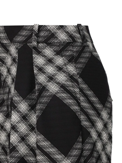 Shop Burberry Pants In Monochrome Ip Check