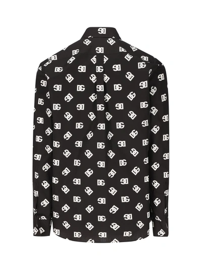 Shop Dolce & Gabbana Shirts In Dg White Fdo.black