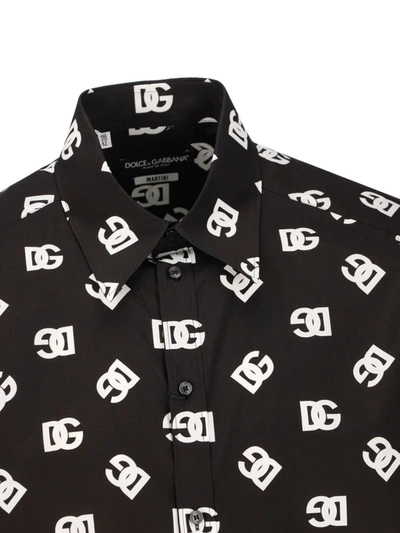 Shop Dolce & Gabbana Shirts In Dg White Fdo.black