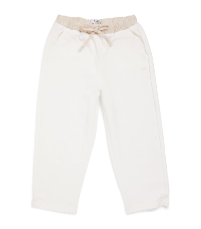 Shop Il Gufo Stretch-cotton Drawstring Trousers (3-12 Years) In White