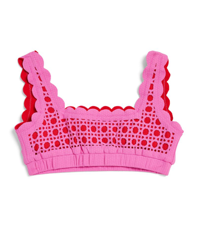 Shop Marysia Bumby Palm Springs Bikini Top (2-12 Years) In Pink
