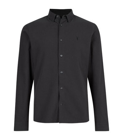 Shop Allsaints Lovell Slim Shirt In Black