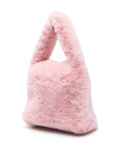 Shop Blumarine Faux Fur Handbag In Pink