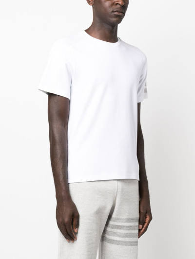 Shop Thom Browne 4bar Cotton T-shirt In White