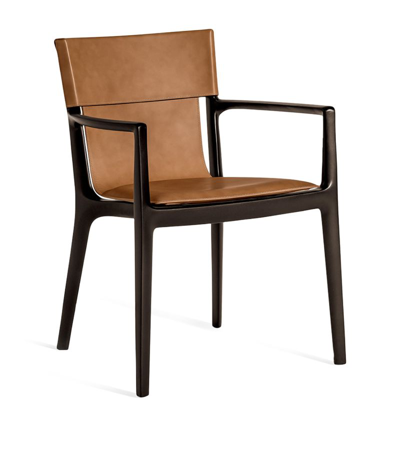 Shop Poltrona Frau Isadora Dining Chair In Brown