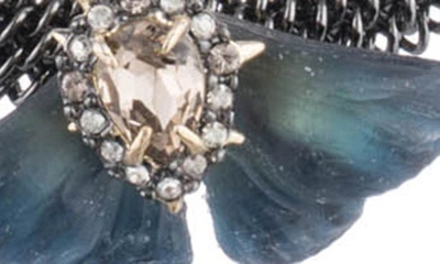 Shop Alexis Bittar Brutalist Butterfly Clip-on Drop Earrings In Dh Wing Print