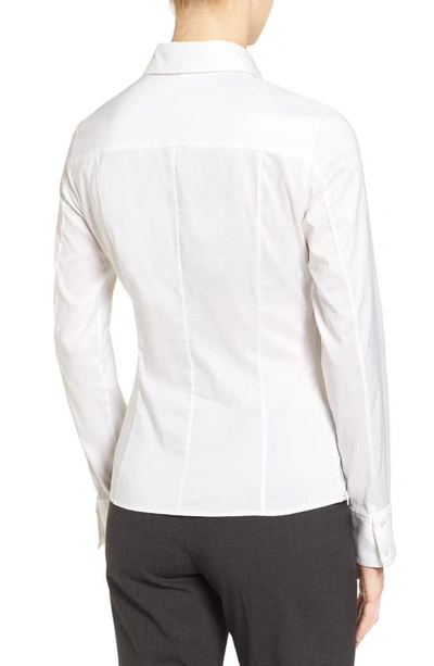 Shop Hugo Boss 'bashina' Stretch Poplin Shirt In White