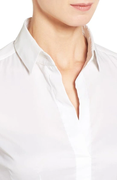 Shop Hugo Boss 'bashina' Stretch Poplin Shirt In White