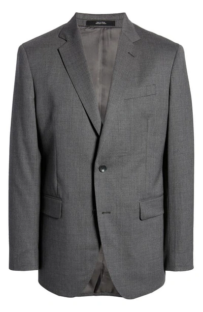 Nordstrom Tech-smart Trim Fit Stretch Wool Sport Coat In Grey Charcoal