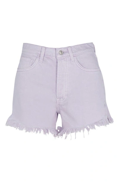 Shop 7 For All Mankind Easy Ruby High Waist Relaxed Cutoff Denim Shorts In Lavender