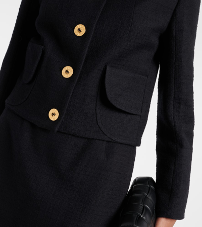 Shop Patou Cotton Blend Jacket In Black