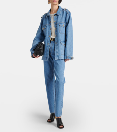 Blazé Milano Blaze Milano Nariida Maya Safari Jacket In Denim In Blue