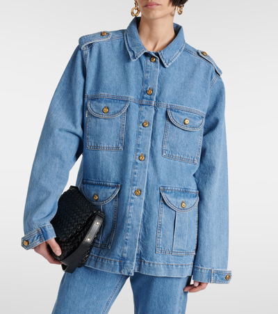 Blazé Milano Blaze Milano Nariida Maya Safari Jacket In Denim In Blue