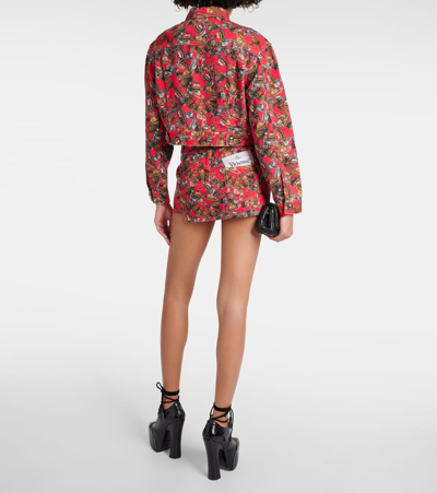 Vivienne Westwood Marlene Logo-print Denim Jacket In Multicoloured