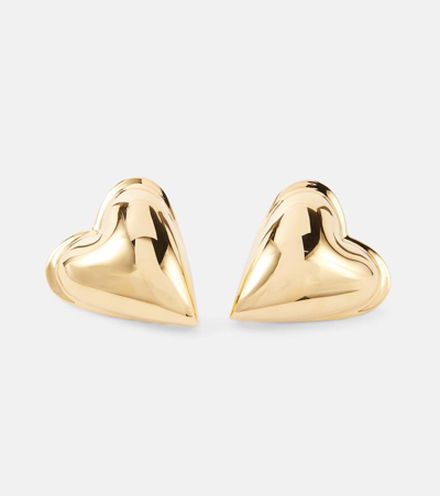 Alaïa Heart Earrings In Gold