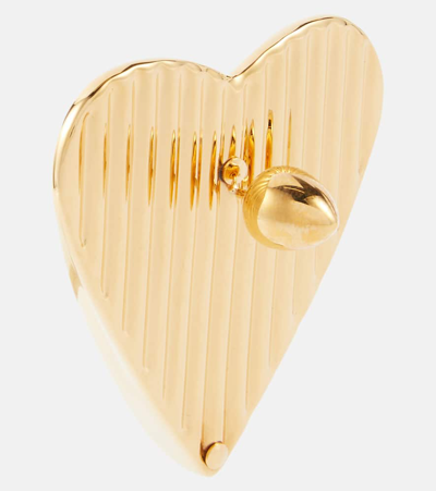 Alaïa Heart Earrings In Gold