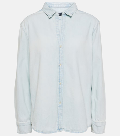 Shop Ag Denim Shirt In Blue