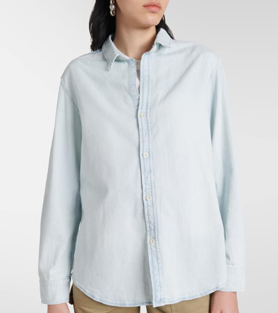 Shop Ag Denim Shirt In Blue