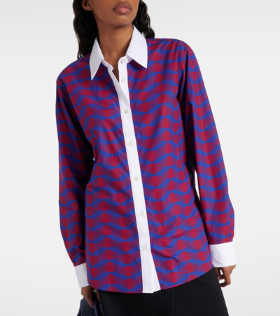 Dries Van Noten Printed Cotton Shirt In Multicoloured