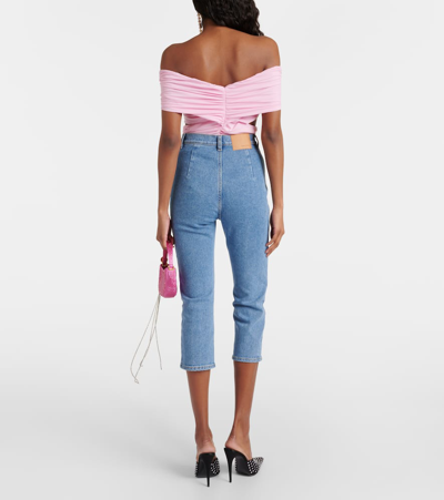 Shop Magda Butrym High-rise Skinny Jeans In Blue