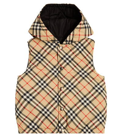 BURBERRY BURBERRY CHECK REVERSIBLE PUFFER VEST 