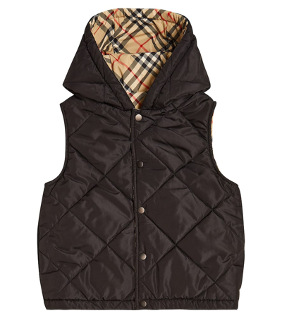 BURBERRY BURBERRY CHECK REVERSIBLE PUFFER VEST 