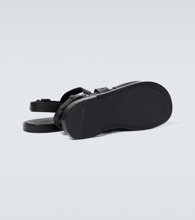 Shop Dolce & Gabbana Dg Leather Sandals In Black