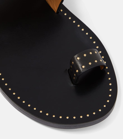 Shop Isabel Marant Jools Studded Leather Sandals In Black
