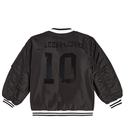 Dolce & Gabbana Dg Bomber Jacket In Black