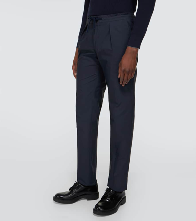 Incotex Panama Cotton Pants In Blue