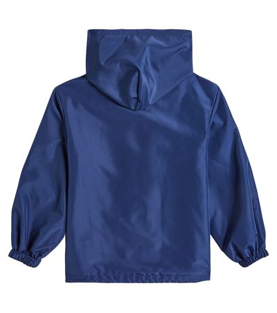 Shop Dolce & Gabbana Logo Raincoat In Blue