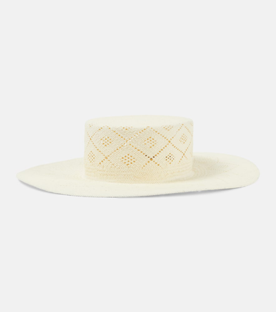 Shop Ruslan Baginskiy Cutout Straw Hat In Beige