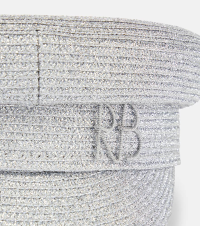 Ruslan Baginskiy Logo Newsboy Cap In Silver