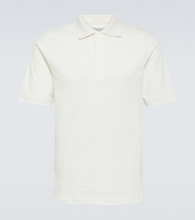 Shop Burberry Cotton Polo Shirt In White