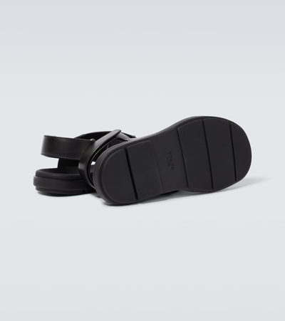 Prada Wide-strap Sandals With Secure Back Strap In Black